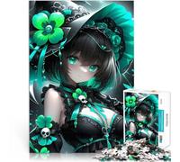 jigsaw 1000 pieces for teenagers Anime Witch with Green Eyes Familienspaß denn eignet sich ideal als Geschenk für die ganze Familie75x50cm