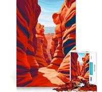 Jigsaw 1000 Pieces for Teenagers Antelope Canyon Nature Clean Edge Game Thinking Game Play Slow Play Fun Birthday Activity (50x75cm)