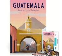Jigsaw 1000 Pieces for Teenagers Antigua Guatemala Clean Edge Game Thinking Game Play Slow Play Fun Birthday Activity (38x52cm)