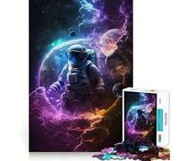 Jigsaw 1000 Pieces for Teenagers Astronaut Lost in Space Seamless Fit Art Brain Game Gift Rest Time Play Christmas Leisure Art (50x75cm)