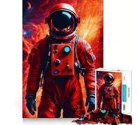 Jigsaw 1000 Pieces for Teenagers Astronaut Supernova Seamless Fit Art Brain Game Gift Rest Time Play Christmas Leisure Art (38x26cm)