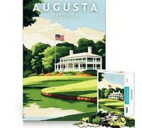 Jigsaw 1000 Pieces for Teenagers Augusta Georgia Golf Course Seamless Fit Art Brain Game Gift Rest Time Play Christmas Leisure Art (50x75cm)