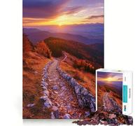 Jigsaw 1000 Pieces for Teenagers Autumn Mountain Path Seamless Fit Art Brain Game Gift Rest Time Play Christmas Leisure Art (50x75cm)