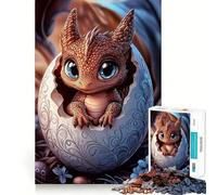 Jigsaw 1000 Pieces for Teenagers Baby Dragon Hatchling Easter Seamless Fit Art Brain Game Gift Rest Time Play Christmas Leisure Art (50x75cm)
