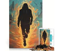 Jigsaw 1000 Pieces for Teenagers Baptized by Fire Neat Cut Decor Brain Exercise Toy Peace Game Play Christmas Fun Gift (38x26cm)