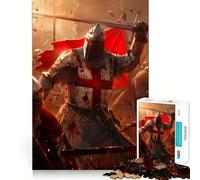 Jigsaw 1000 Pieces for Teenagers Battle of The Crusaders Exact Edge Art Problem Solve Fun Cozy Time Game Xmas Art Display (38x26cm)