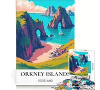 Jigsaw 1000 Pieces for Teenagers Beaches of Orkney Islands, Educational Game, Fun at Home Activities, Enhance Love between Couples 38x52cm