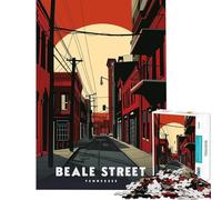 Jigsaw 1000 Pieces for Teenagers Beale Street, Tennessee Toys Educational Games Practical Game Birthday Present Secret Santa Gifts (size 38x52cm)