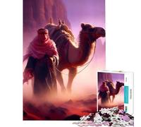 Jigsaw 1000 Pieces for Teenagers Bedouin in Wadi Rum Toys Educational Games Impossible Game Difficult Challenge Birthday Gifts (Size 38x26cm)