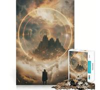 Jigsaw 1000 Pieces for Teenagers Beyond Earthly Bounds Exact Edge Art Problem Solve Fun Cozy Time Game Xmas Art Display (38x52cm)