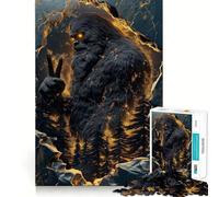 Jigsaw 1000 Pieces for Teenagers Bigfoot Peace Sign Neat Cut Decor Brain Exercise Toy Peace Game Play Christmas Fun Gift (50x75cm)