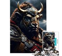 Jigsaw 1000 Pieces for Teenagers Bison Armor Challenging To Complete Perfect Decoration Anti-Stress Toys for And from 14 Years And over (50X75CM)