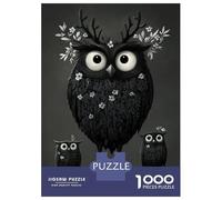 Jigsaw 1000 Pieces for Teenagers Black And White Owl Family Adult Jigsaw Puzzle DIY Toys Difficult Hard Unique Gifts for Birthday And Christmas 70x50cm/1000pcs