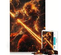 Jigsaw 1000 Pieces for Teenagers Black Myth Precise Cut Art, Brain Exercise Toy, Relax Play Time, Birthday Fun Play (38x26cm)
