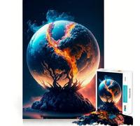 Jigsaw 1000 Pieces for Teenagers Branches of Life on Fire Sharp Cut Craft Mental Exercise Fun Chill Time Play Birthday Activity (38x52cm)