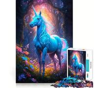 Jigsaw 1000 Pieces for Teenagers Breathtaking Unicorn Fine Joint Fun Brain Teasing Play Cozy Game Play Birthday Game Gift (50x75cm)