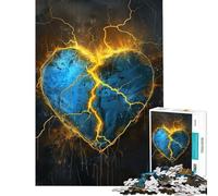 Jigsaw 1000 Pieces for Teenagers Broken Heart Jigsaws for Adults Relax Games Perfect Decoration for Is Ideal As A Gifts (Size 38x26cm)