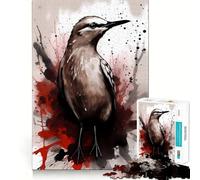 Jigsaw 1000 Pieces for Teenagers Brown Noddy Bird Painting Sharp Cut Craft Mental Exercise Fun Chill Time Play Birthday Activity (50x75cm)