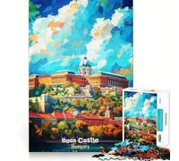 Jigsaw 1000 Pieces for Teenagers Buda Castle Hungary Artistic Poster Precise Edge Art Mind Training Fun Quiet Game Time Birthday Art Gift (38x26cm)