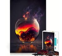 Jigsaw 1000 Pieces for Teenagers Burning Brandy Precise Edge Art Mind Training Fun Quiet Game Time Birthday Art Gift (38x26cm)