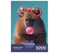 Jigsaw 1000 Pieces for Teenagers Capybara Bubblegum Teenager Puzzles Hands-on Game Perfect Decoration for Is Ideal As A Gift 52x38cm/1000pcs
