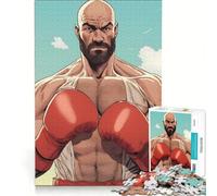 Jigsaw 1000 Pieces for Teenagers Cartoon Strong Boxer, Impossible Game, Difficult Challenge, Gifts for Friends And Family 38x26cm