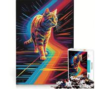 Jigsaw 1000 Pieces for Teenagers Cat Between Lines, Impossible Game, Difficult Challenge, Gifts for Friends And Family 38x52cm