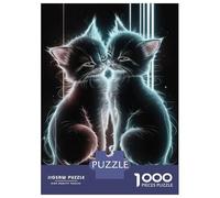 Jigsaw 1000 Pieces for Teenagers Cat Galaxy Puzzle for Adults Relaxing Games But Fun And Humorous Unique Gifts for Birthday And Christmas 38x26cm/1000pcs