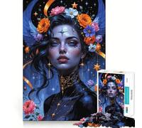 Jigsaw 1000 Pieces for Teenagers Celestial Empress of The Night Fine Joint Fun Brain Teasing Play Cozy Game Play Birthday Game Gift (38x26cm)