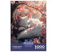 Jigsaw 1000 Pieces for Teenagers Cherry Blossom Fox Sleep-1 Jigsaws for Adults Brain Teaser Game Pattern Assembly Birthday And Unique Gifts 70x50cm/1000pcs