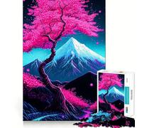 Jigsaw 1000 Pieces for Teenagers Cherry Blossom Japan Magic Sharp Cut Craft Mental Exercise Fun Chill Time Play Birthday Activity (50x75cm)