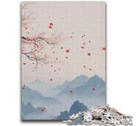 Jigsaw 1000 Pieces for Teenagers Cherry Blossom Landscape Birthday Present Practical Game Great Gift for Games 38x52cm