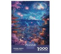 Jigsaw 1000 Pieces for Teenagers Cherry Blossoms And Fireworks -1 Puzzles for Adults Hands-on Game Enhance Memory Birthday And Unique Gifts 52x38cm/1000pcs