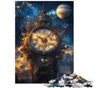 Jigsaw 1000 Pieces for Teenagers Chrono Cosmos Celestial Clockwork Jigsaws for Adults Puzzle For Family Fun Challenging To Complete Challenging Family Fun Game (38x52cm/1000pcs)