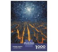 Jigsaw 1000 Pieces for Teenagers Cityscape Under A Starry Sky Puzzles for Adults Hands-on Game Enhance Memory Birthday And Unique Gifts 70x50cm/1000pcs