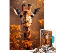 Jigsaw 1000 Pieces for Teenagers Close Up Giraffe Brain Intelligence Challenge Addictive Toys Relaxing Games Wall Art Great Gifts And Toys (Size 38x52cm)