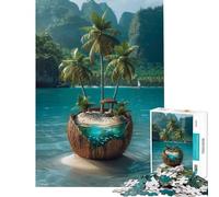 Jigsaw 1000 Pieces for Teenagers Coconut Island Paradise for Birthday, Chrismas Improve Memory Impossible Game Suitable for People Aged 14 And Above (50x75cm)
