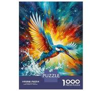 Jigsaw 1000 Pieces for Teenagers Colorful Kingfisher Painting Puzzle for Adults Toy Wall Decor Presents for Women Birthday And Unique Gifts 70x50cm/1000pcs