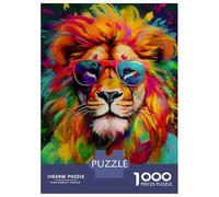 Jigsaw 1000 Pieces for Teenagers Cool Lion Painting Jigsaws for Adults Brain Teaser Game Pattern Assembly Birthday And Unique Gifts 52x38cm/1000pcs