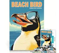 Jigsaw 1000 Pieces for Teenagers Cool Penguin Beach Bird, Impossible Game, Difficult Challenge, Gifts for Friends And Family 38x52cm