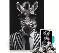 Jigsaw 1000 Pieces for Teenagers Cool Zebra Wallpaper, Impossible Game, Difficult Challenge, Gifts for Friends And Family 50x75cm