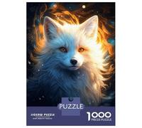 Jigsaw 1000 Pieces for Teenagers Cosmic Celestial White Fox Jigsaws for Adults Brain Teaser Game Pattern Assembly Birthday And Unique Gifts 70x50cm/1000pcs