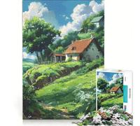 Jigsaw 1000 Pieces for Teenagers Cozy Countryside Cottage, Impossible Game, Difficult Challenge, Gifts for Friends And Family 38x26cm