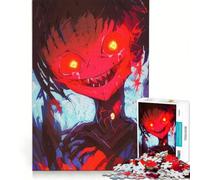 Jigsaw 1000 Pieces for Teenagers Creepy Red Anime Character with Sharp Teeth, Educational Game, Birthday Present, Deal As Gifts for The Whole Family 38x52cm