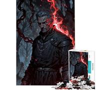 Jigsaw 1000 Pieces for Teenagers Crimson Oath︰ The Cursed Mage Educational Challenge Stress Reliever Educational Toy Suitable for Ages 14 And Up (38x52cm)