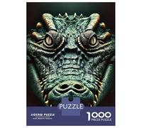 Jigsaw 1000 Pieces for Teenagers Crocodile Close-Up Teenager Puzzles Hands-on Game Perfect Decoration for Is Ideal As A Gift 70x50cm/1000pcs