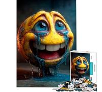 Jigsaw 1000 Pieces for Teenagers Crying Emoji with Realistic Features Help The Brain Exercise Wall Art Home Decoration Toys Suitable for People Aged 14 And Above (38x26cm)