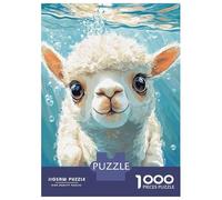 Jigsaw 1000 Pieces for Teenagers Cute Alpaca Swimming Underwater Puzzle for Adults Relaxing Games Presents for Women for Is Ideal As A Gift 52x38cm/1000pcs