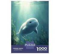Jigsaw 1000 Pieces for Teenagers Cute Baby Dugong Whale Puzzle for Adults Family Game Stress Reliever Birthday And Unique Gifts 38x26cm/1000pcs