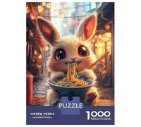 Jigsaw 1000 Pieces for Teenagers Cute Bunny Noodle Feast Jigsaws for Adults Relax Games Birthday Present Unique Gifts for Birthday And Christmas 52x38cm/1000pcs